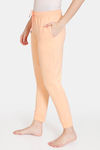 Zivame Soft Terry Fabric Knit Cotton Loungewear Pants - Peach Nectar — thumbnail 2